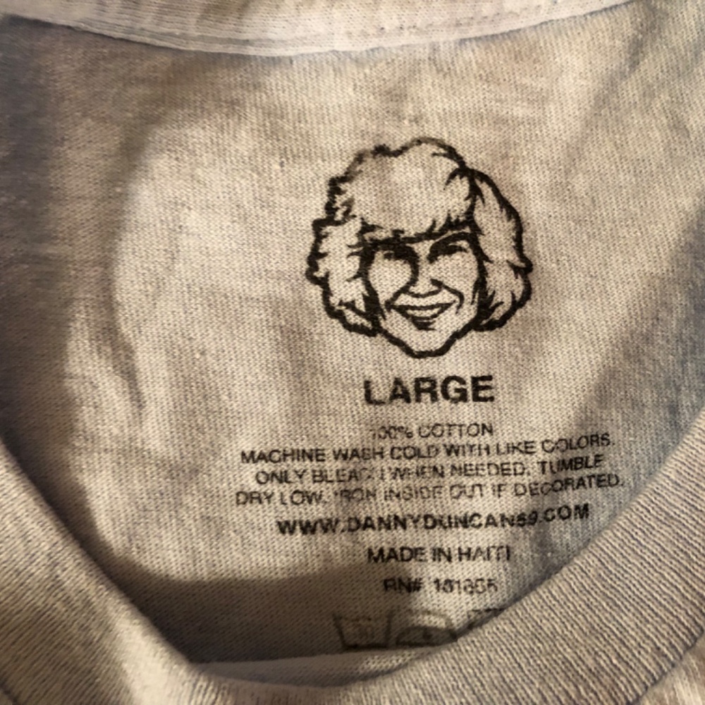 Danny Duncan Powder blue funny t shirt sz. L - Picture 3 of 4